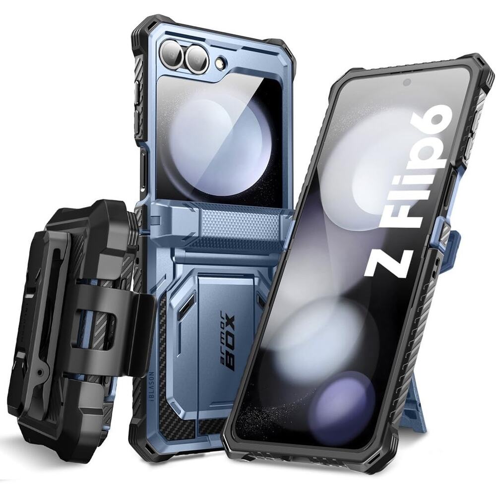 I-Blason For Samsung Galaxy Z Flip 6 Case, ZFlip 5 Case With Stand